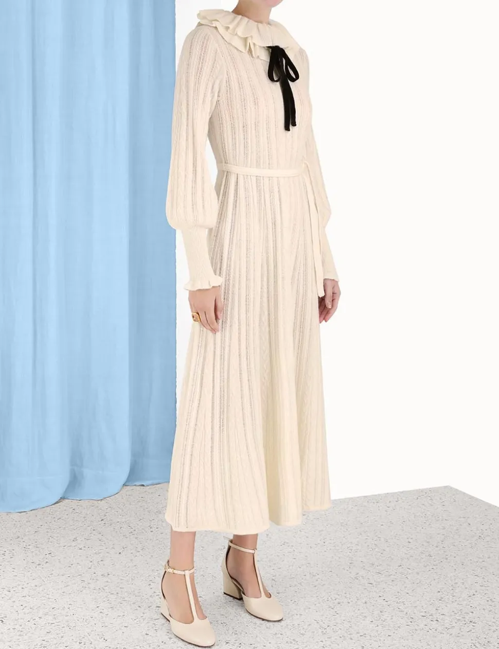 Luminosity Frill Neck Dress