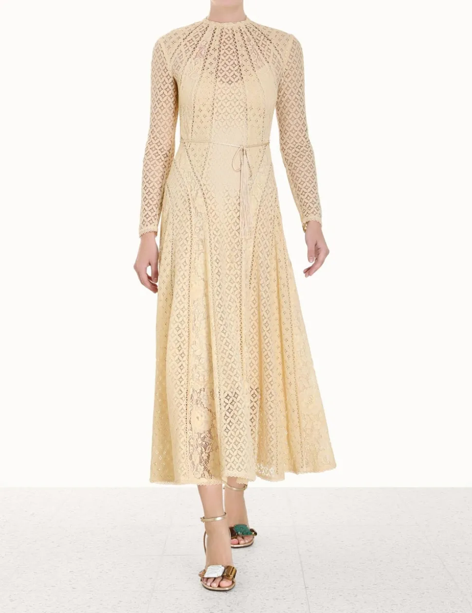 Luminosity Lace Panelled Midi