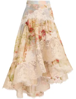 Luminosity Lace Spliced Skirt