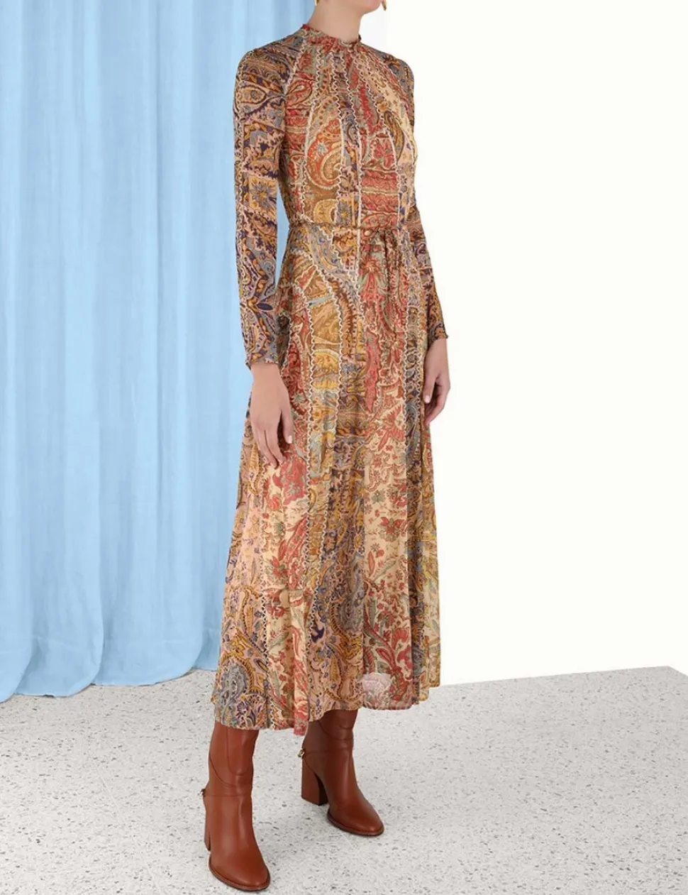 Luminosity Panelled Midi Dress