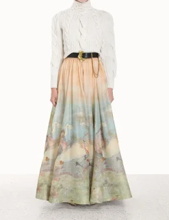 Luminosity Ruched Maxi Skirt