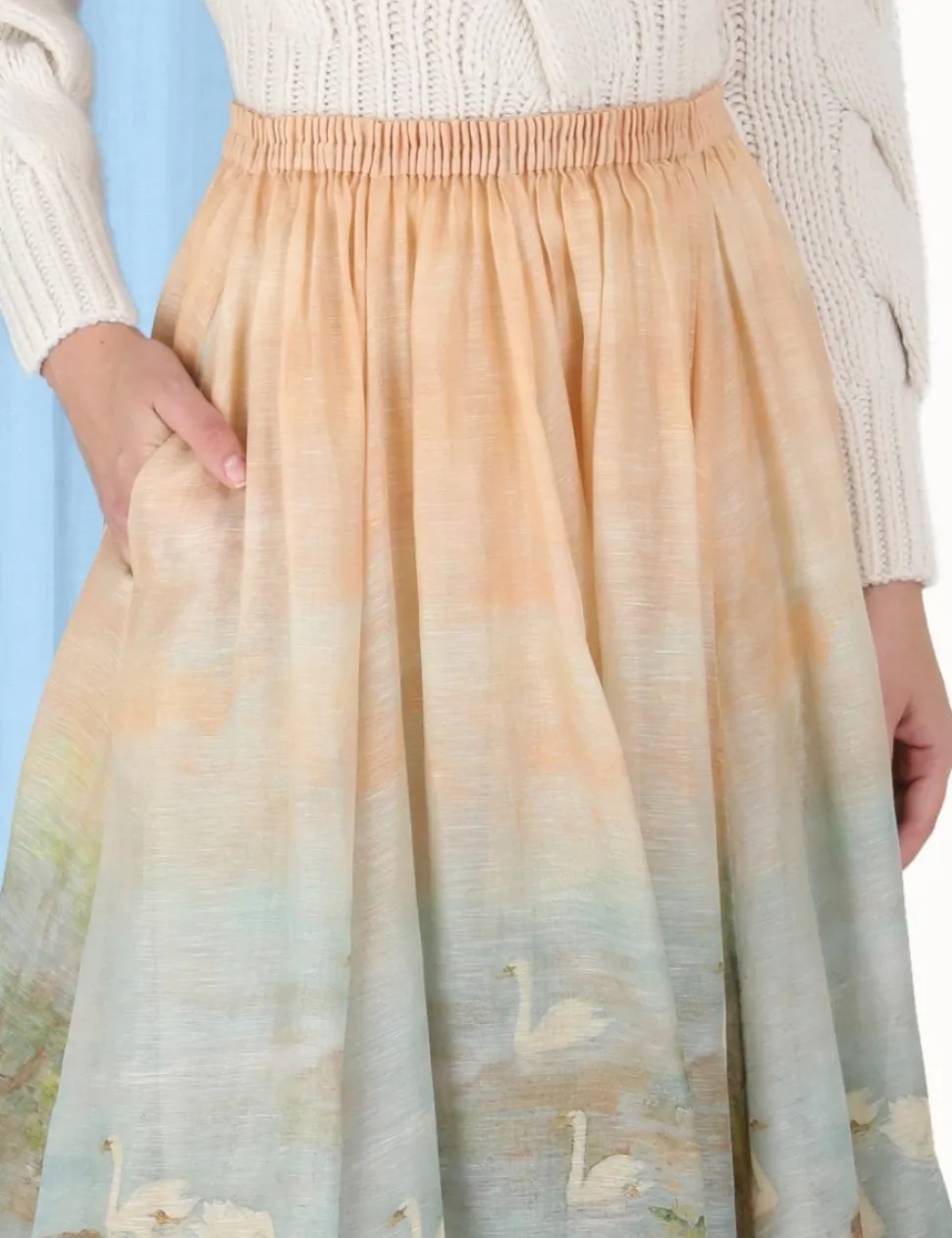 Luminosity Ruched Maxi Skirt