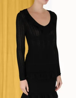 Luminosity V-Neck Ruffle Top