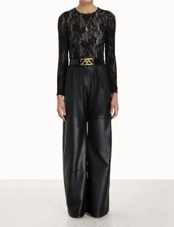 Luminosity Wide Leather Pant
