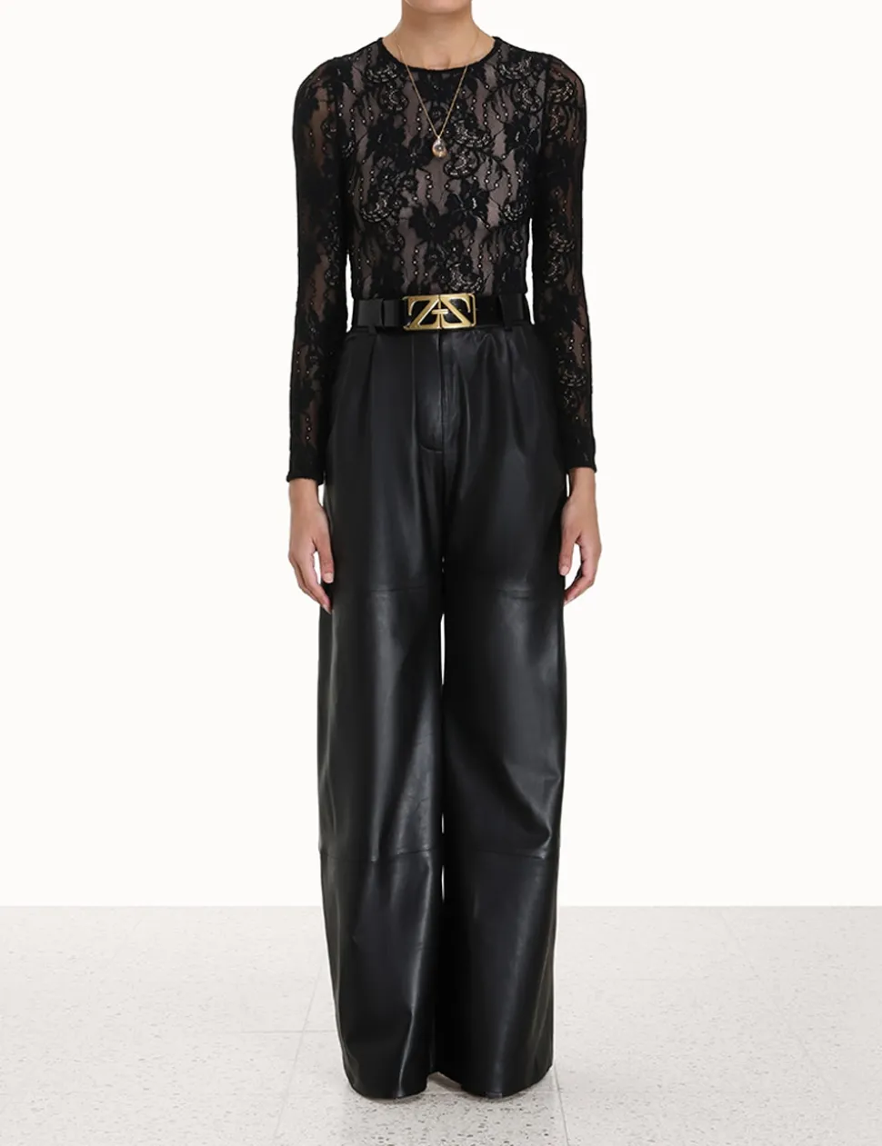Luminosity Wide Leather Pant
