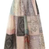 Lyrical Book Print Midi Skirt