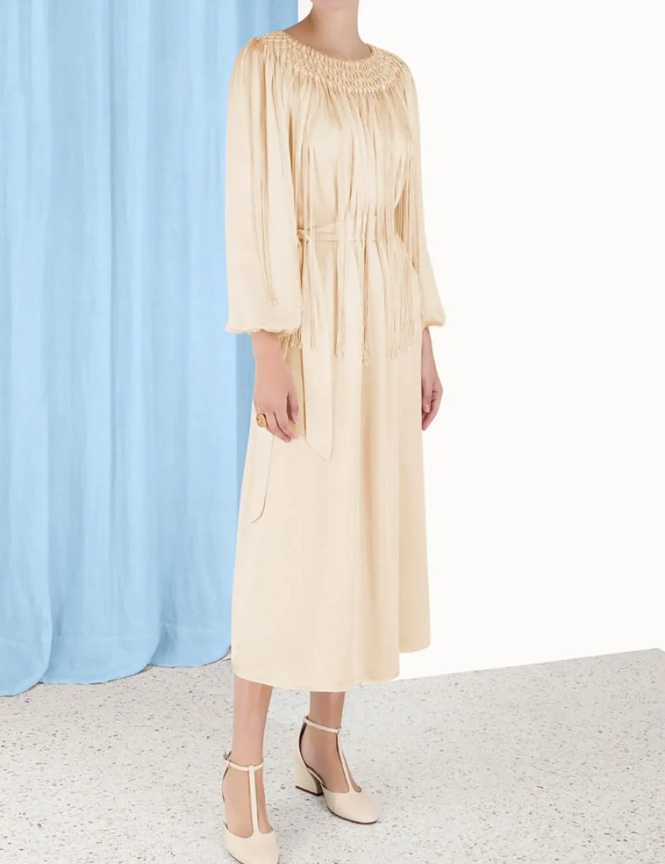 Lyrical Fringe Midi Dress