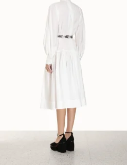 Lyrical Scarf Tie Shirt Dress