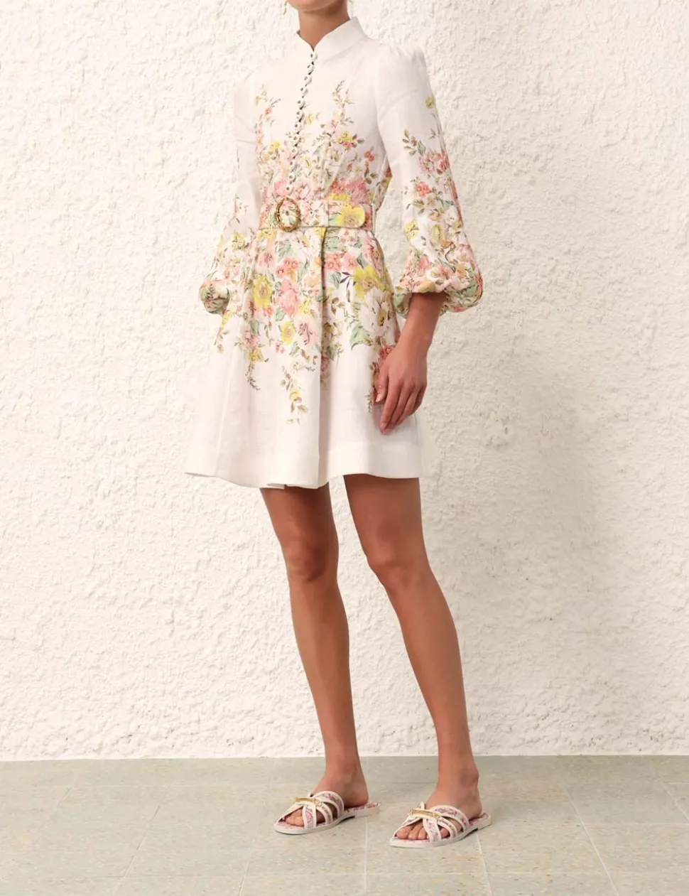 Matchmaker Buttoned Mini Dress