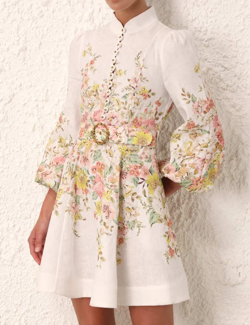 Matchmaker Buttoned Mini Dress