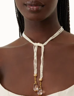 Pearl Rope Lariat Necklace