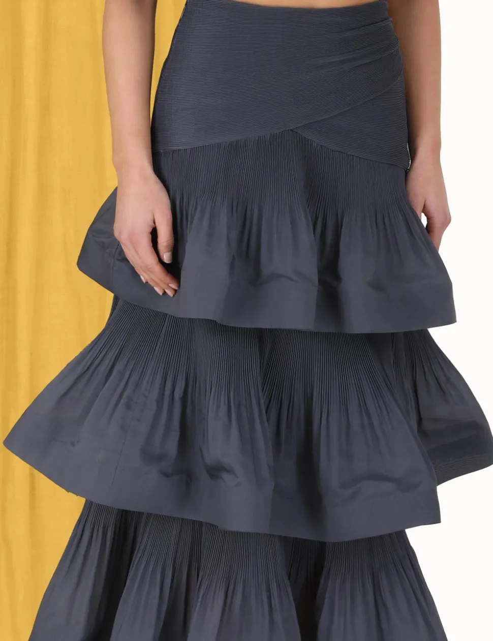 Pleated Tiered Skirt
