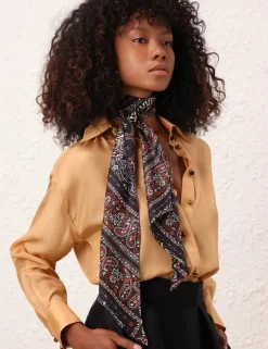 Printed Silk Neck Scarf