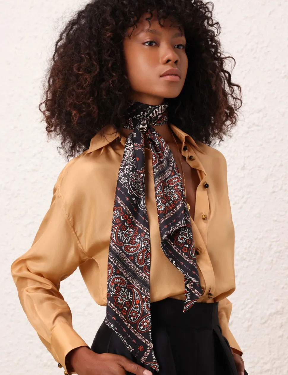 Printed Silk Neck Scarf