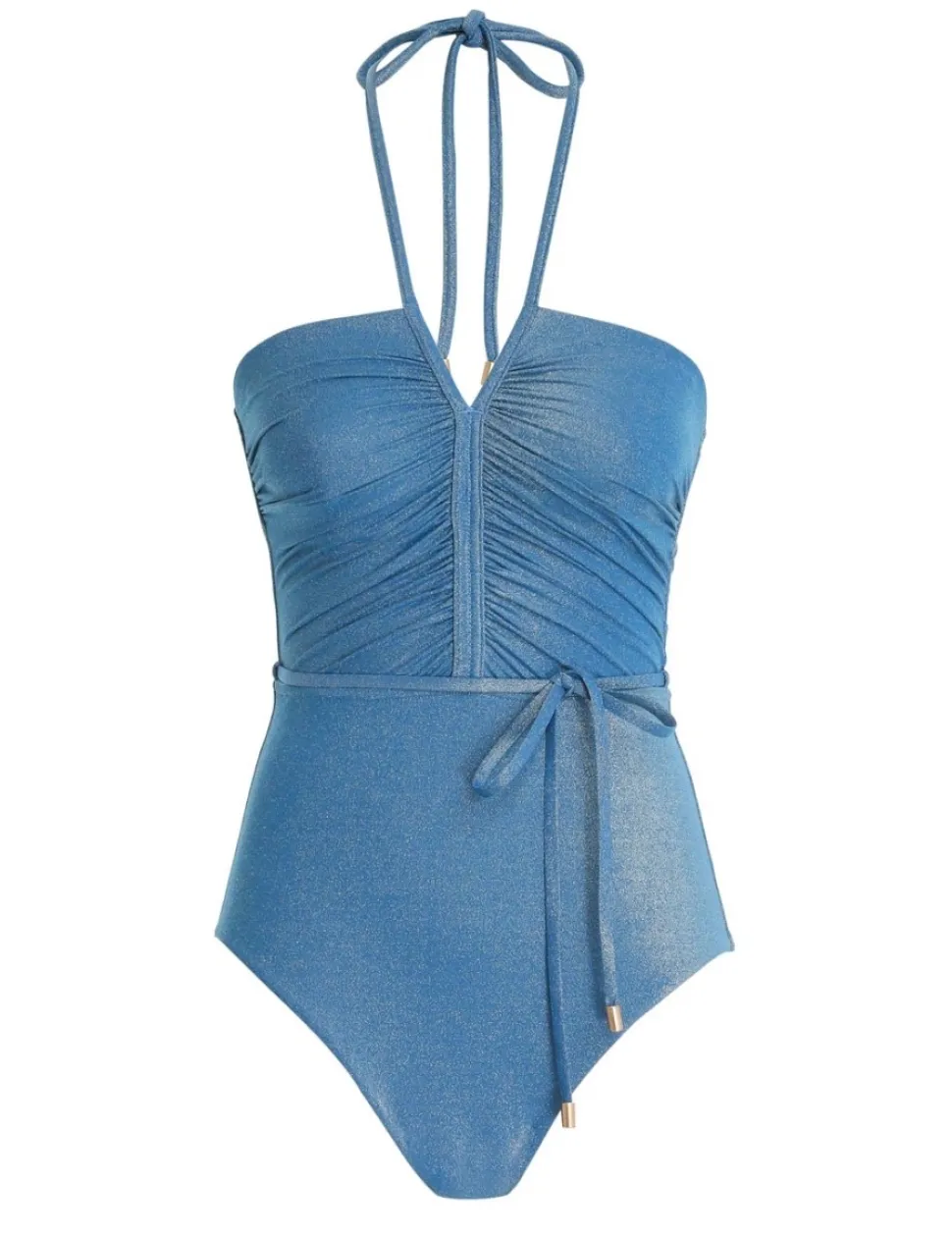 Raie Lurex Ruched Halter 1Pc