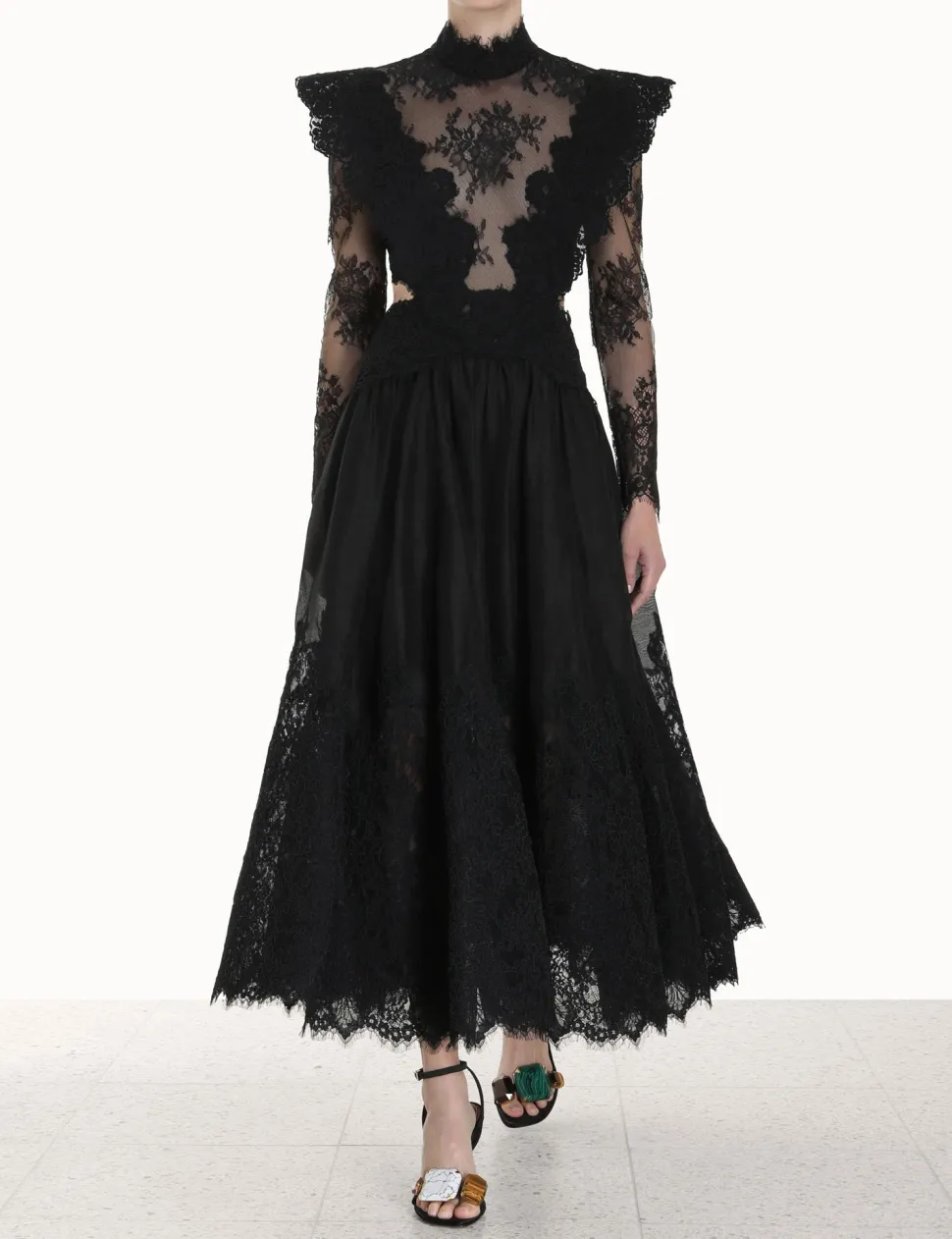 Sensory Lace Yoke Gown