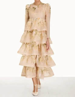 Sensory Tiered Midi Dress