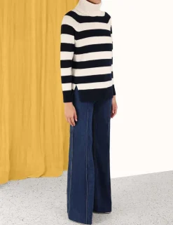 Striped Roll Neck Sweater