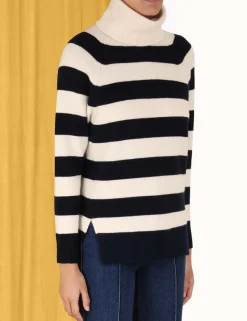 Striped Roll Neck Sweater
