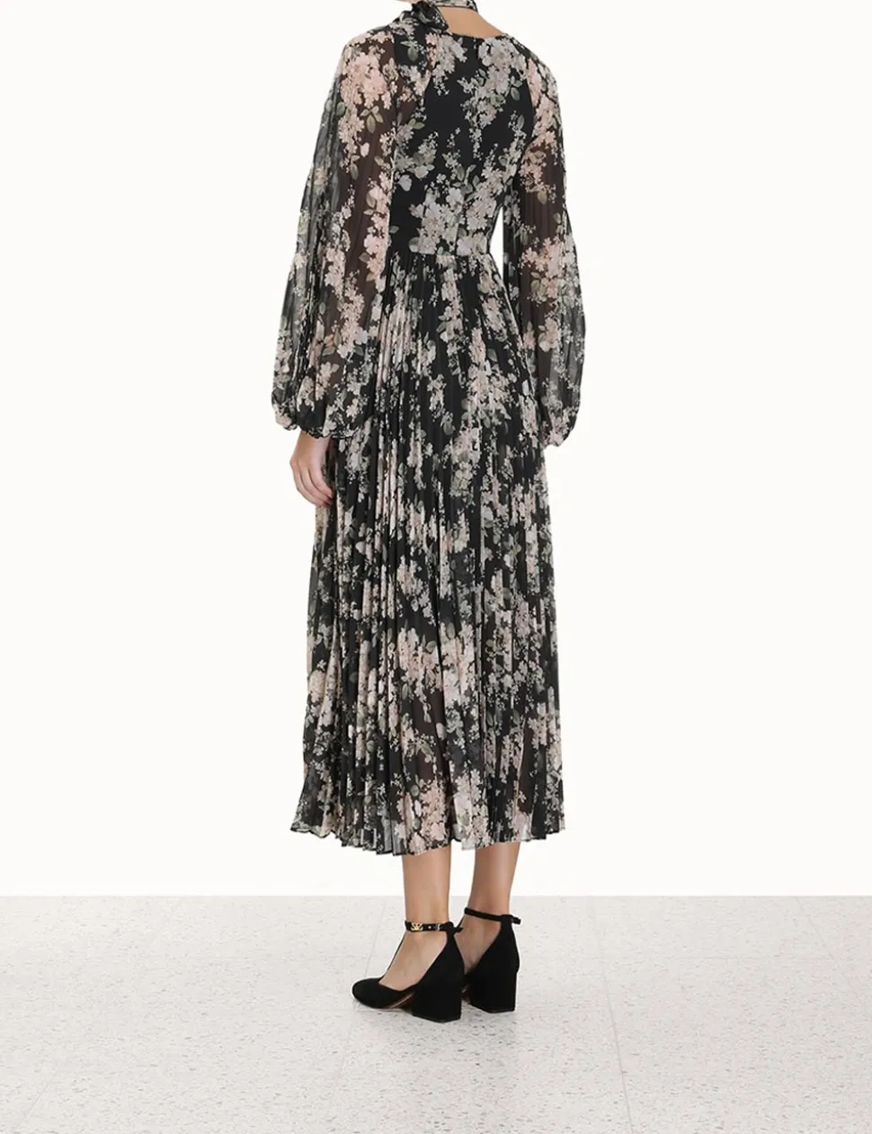 Sunray Pleated Midi Dress