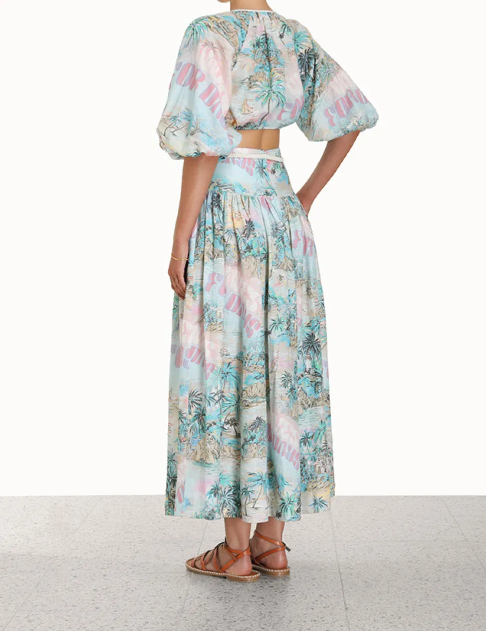 Vacay Puff Sleeve Crop Top